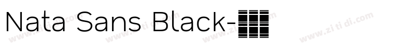 Nata Sans Black字体转换